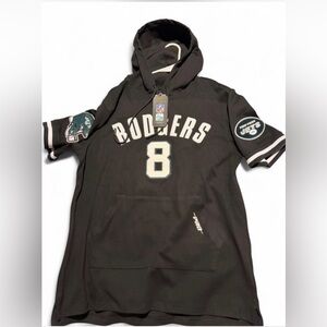 Jets Black Hoodie with Rodgers Number